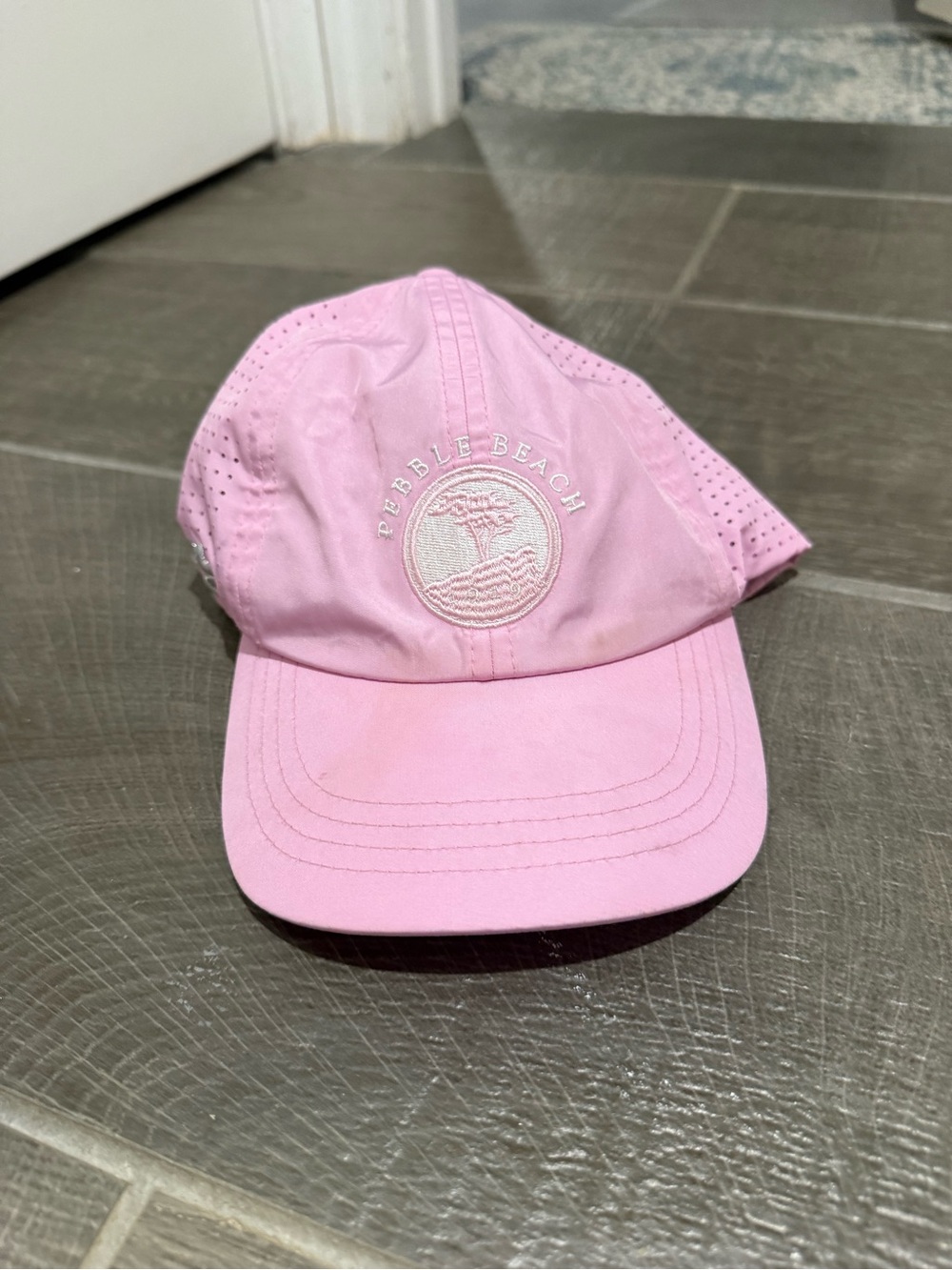 Pebble Beach Pink Embroidered Cap
